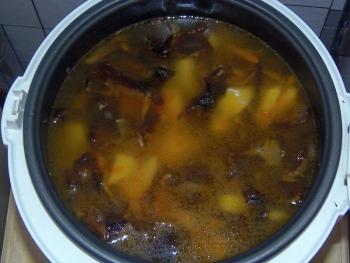 Грибной суп-пюре с замороженными опятами